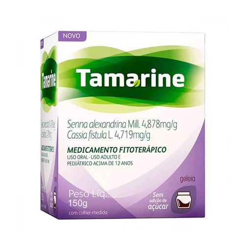 Tamarine 4,878mg/g + 4,719mg/g Geléia Uso Oral Zero Açúcar Frasco 150g