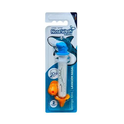 Seringa NoseWash para Lavagem Nasal Tubarão Agaplastic Capacidade 10ml com 1 Unidade