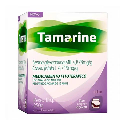 Tamarine 4,878mg/g + 4,719mg/g Geleia de Uso Oral Zero Açúcar 250g