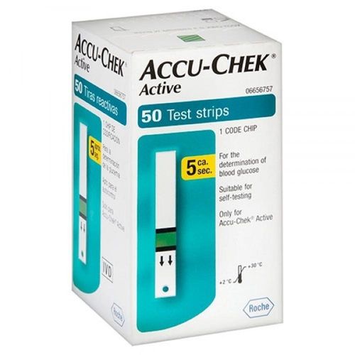 Tiras Reagentes Accu-chek Active Medição De Glicose com 50 Unidades