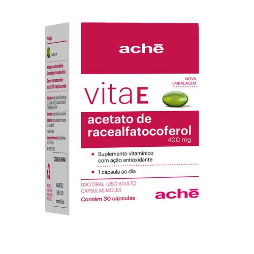 Vita E 400mg com 30 Cápsulas Gelatinosas Moles