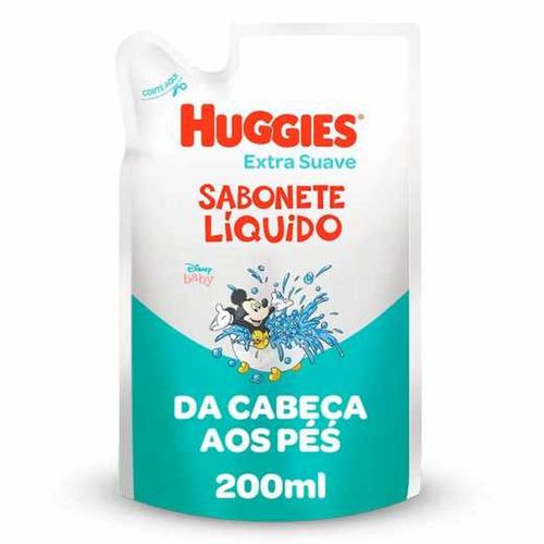 Refil Sabonete Líquido Extra Suave da Cabeça aos Pés Huggies 200ml