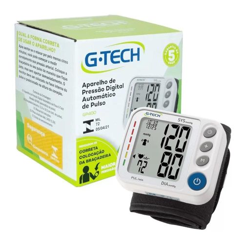G-Tech Aparelho de Pressão Digital Automático de Pulso Gp400 com 1 Unidade