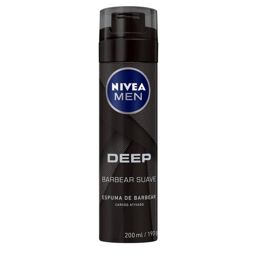 Espuma de Barbear Nivea Men Deep Suave Carvão Ativado 200ml