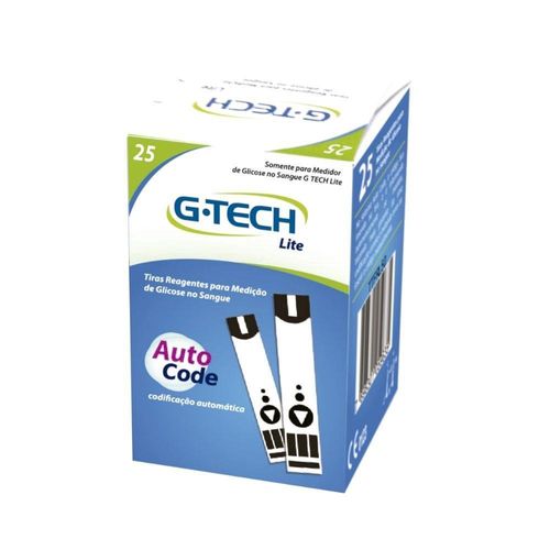 Tiras Reagentes para Teste de Glicose G-Tech 25 Unidades