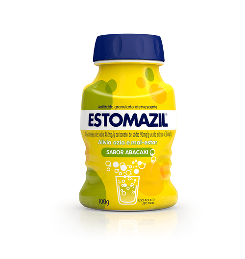 Estomazil 462mg + 90mg + 438mg Granulado Efervescente Sabor Abacaxi 100g