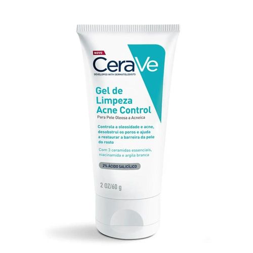 Gel de Limpeza Cerave Acne Control Pele Oleosa a Acneica 60g