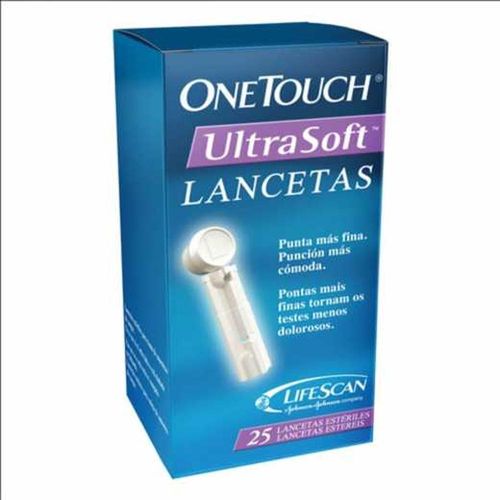 Lancetas OneTouch Ultrasoft com 25 Unidades