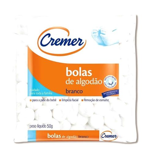 Bolas de Algodão Cremer 50g