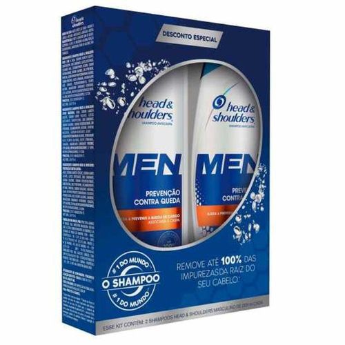 Kit Head & Shoulders Men Prevenção Contra Queda com 2 Shampoo com 200ml