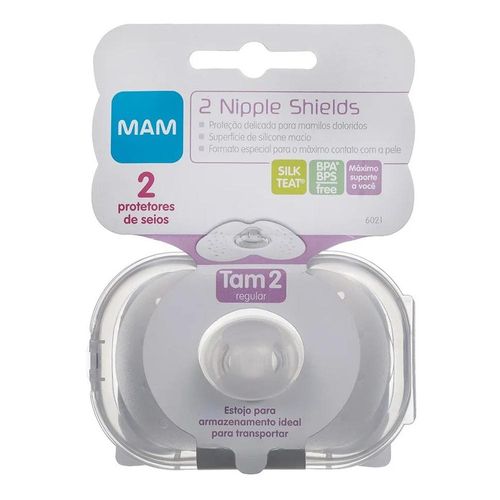 Protetores para Seios Nipple Shields Tamanho 2 MAM com 2 Unidades