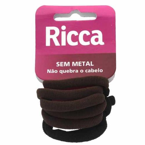 Elástico para Cabelos Fashion sem Metal Ricca com 10 Unidades