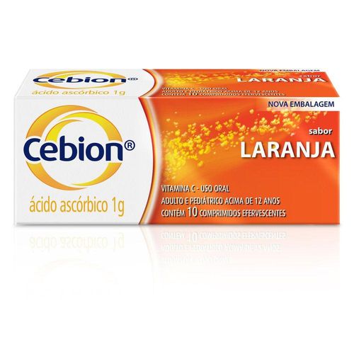 Cebion 1g Sabor Laranja com 10 Comprimidos Efervescentes