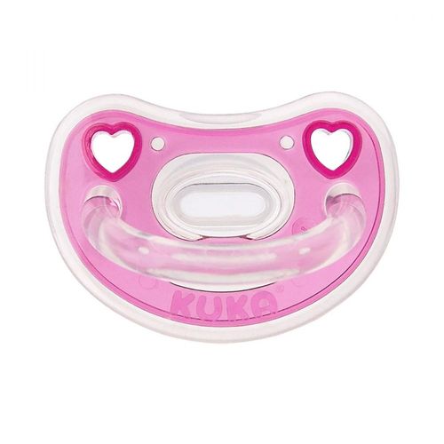 Chupeta Kuka Elegance Plus com Bico Ortodôntico Tamanho 2 Rosa com 1 Unidade