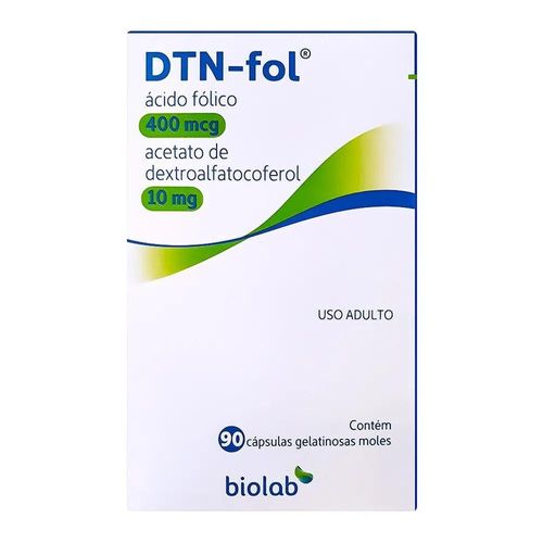 DTN-Fol 400mcg + 10mg com 90 Cápsulas