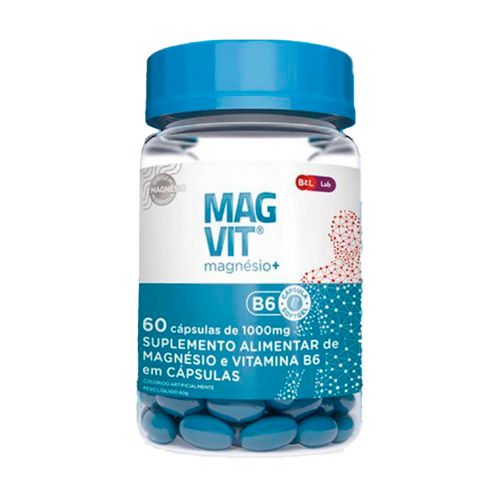 Magvit Magnésio + B6 Buschle & Lepper com 60 Cápsulas com 1000mg