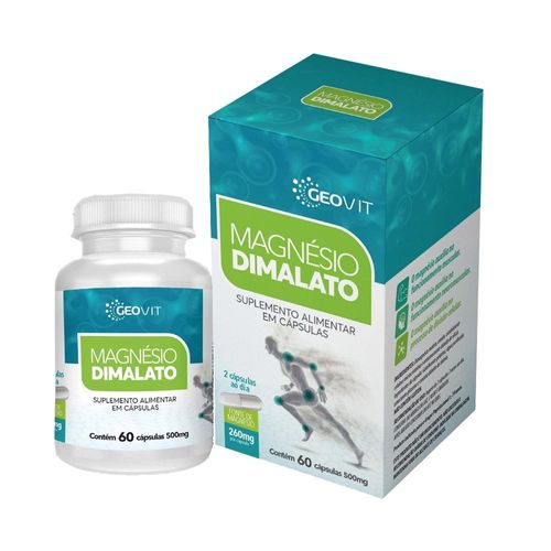 Magnésio Dimalato 600mg com 60 Cápsulas