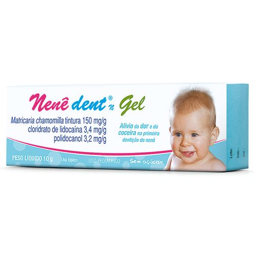 Nenê Dent N 150mg/g + 3,4mg/g + 3,2mg/g Gel de Uso Bucal Bisnaga 10g