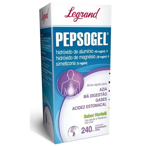 Pepsogel 40mg/ml + 30mg/ml + 5mg/ml Suspensão de Uso Oral Frasco 240ml