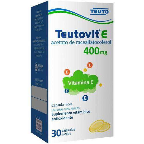 Teutovit e 400mg com 30 Cápsulas Gelatinosas Moles