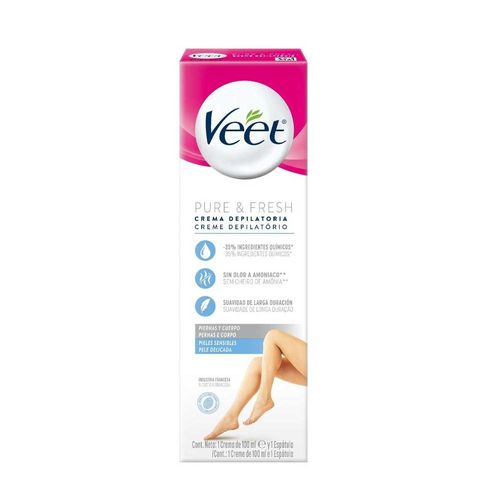 Creme Depilatório Veet Pure & Fresh Pele Normal 100ml