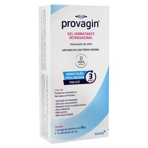 Provagin com 10 Aplicadores Gel de Uso Ginecológico 30g