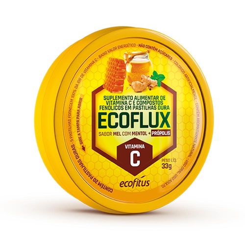 Ecoflux Pastillhas Sabor Mel 33g