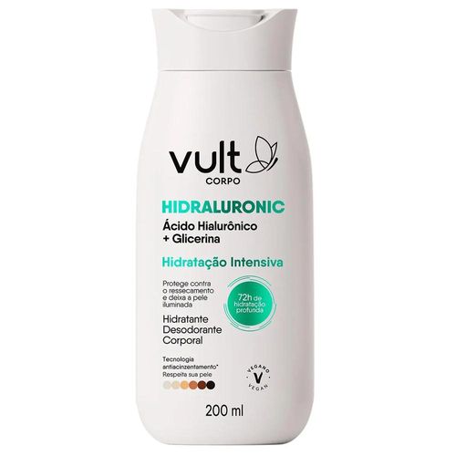 Hidratante Desodorante Corporal Vult Corpo Hidraluronic Glicerina Hidratação Intensa 200ml