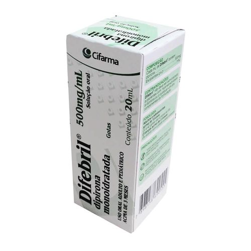 Difebril 500mg/ml Frasco Gotejador Solução de Uso Oral 20ml