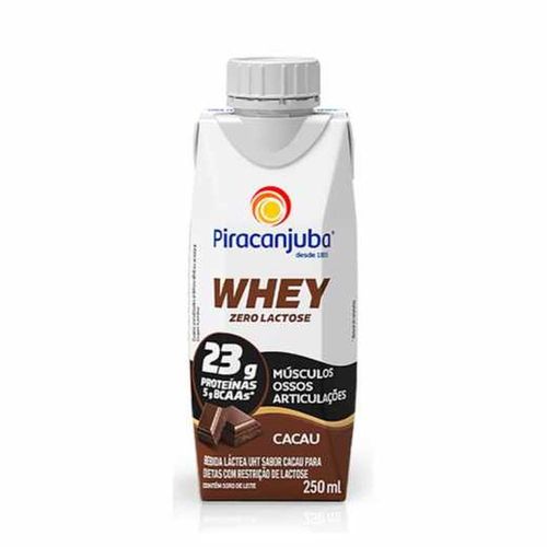 Bebida Láctea Piracanjuba Whey Zero Lactose Cacau 250ml