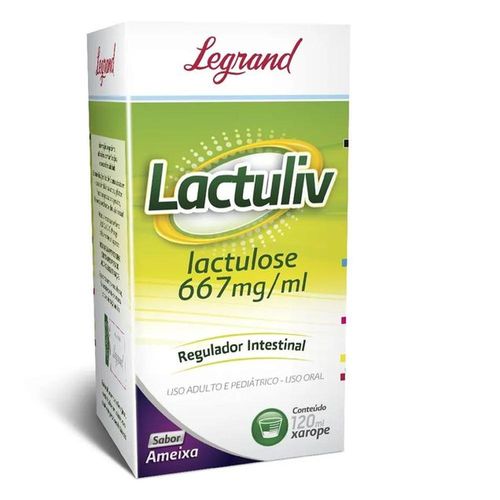 Lactuliv 667mg/ml com Copo Medidor Xarope Frasco Sabor Ameixa 120ml