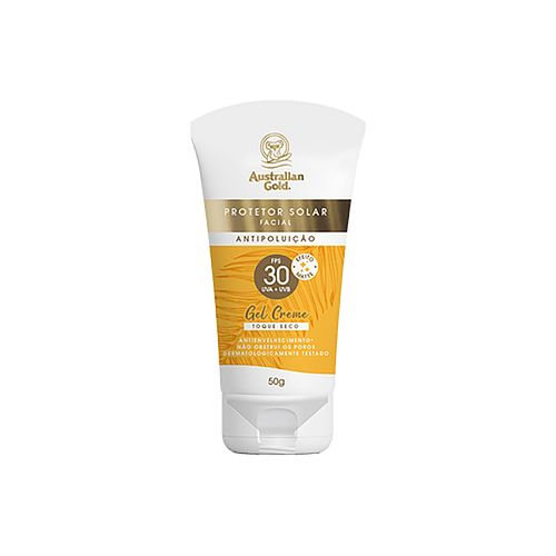 Protetor Solar Facial Antipoluição FPS 30 Australian Gold 50g