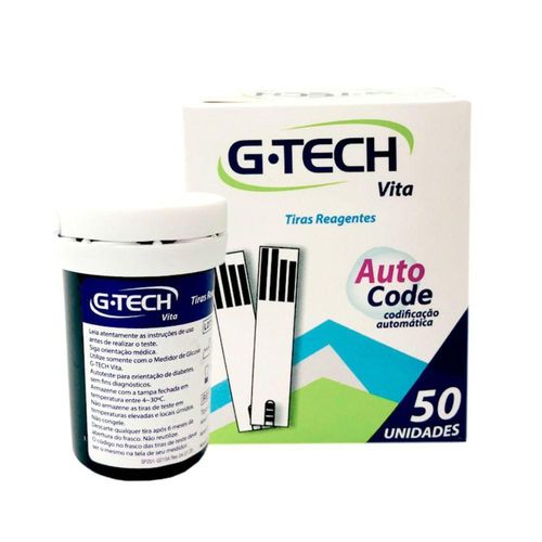 Tiras Reagentes G-Tech Vita Auto Code com 50 Unidades