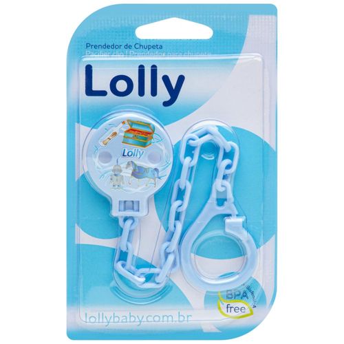 Prendedor Chupeta Tip Azul Lolly com 1 Unidade