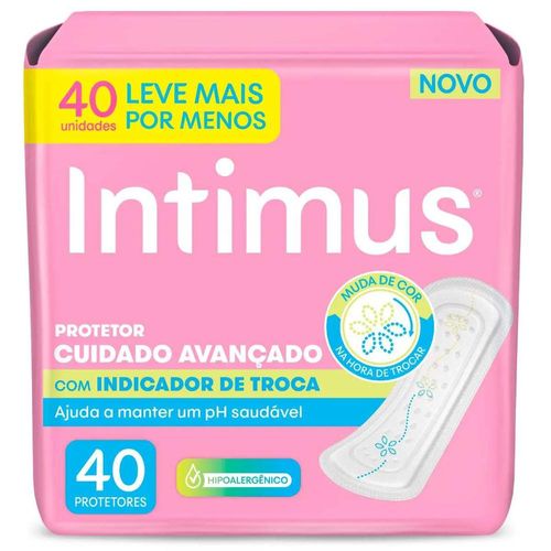 Protetor Diário Intimus com Indicador de Troca com 40 Unidades