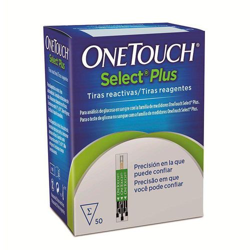 Tiras OneTouch Select Plus com 50 Unidades