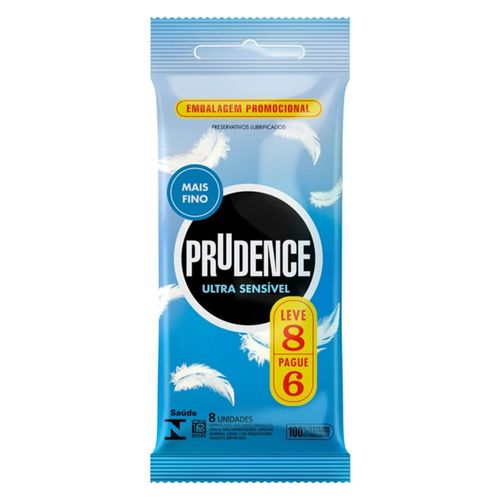 Preservativo Prudence Ultra Sensível Pague 6 e Leve 8 Unidades