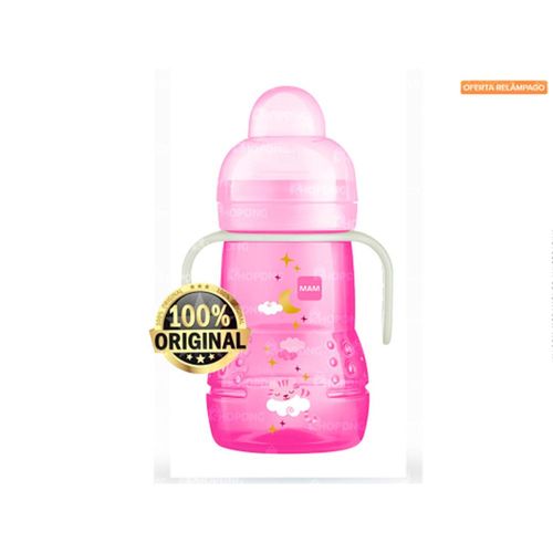 Copo Trainer Night Rosa Brilha no Escuro 4 Meses+ MAM Capacidade 220ml