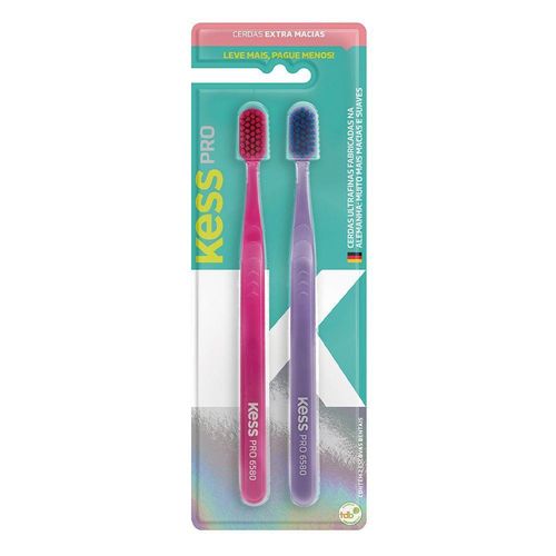 Escova Dental Pro Extra Macia Kess com 2 Unidades