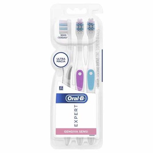 Escovas Dentais Expert Gengivas Sensi Ultramacias Oral-B com 3 Unidades