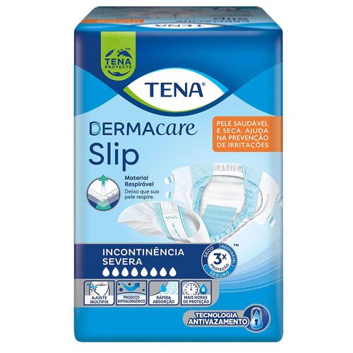 Fraldas Geriátricas Tena Slip DermaCare Tamanho G com 8 Unidades