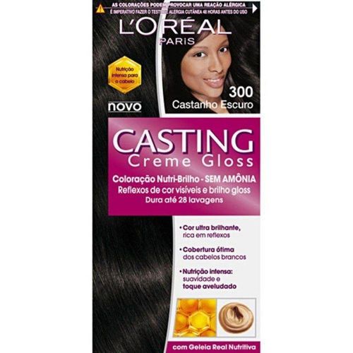 Tintura L'oréal Casting N° 300 Castanho Escuro com 1 Unidade