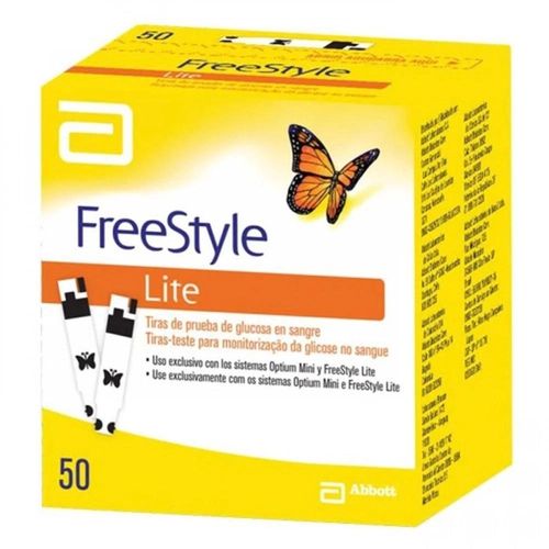 Tiras de Teste para Glicose Freestyle Lite Abbott Laboratórios do Brasil com 50 Unidades