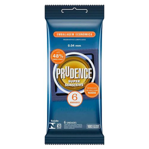 Preservativos Prudence Super Sensitive com 6 Unidades