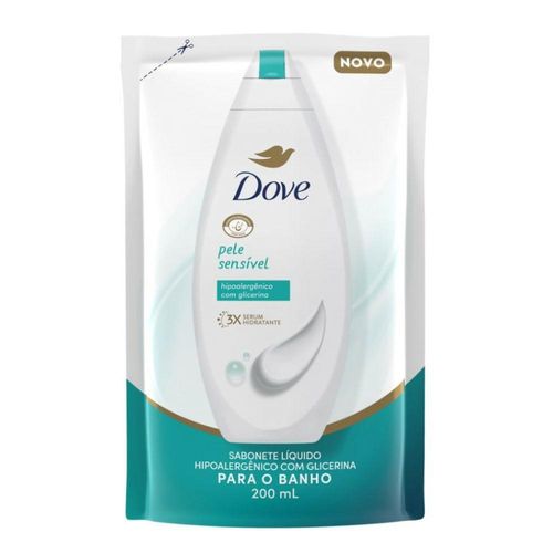 Sabonete Líquido Dove Pele Sensível Refil 200ml