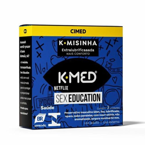 Preservativo K-Med K-Misinha Sex Education com 3 Unidades