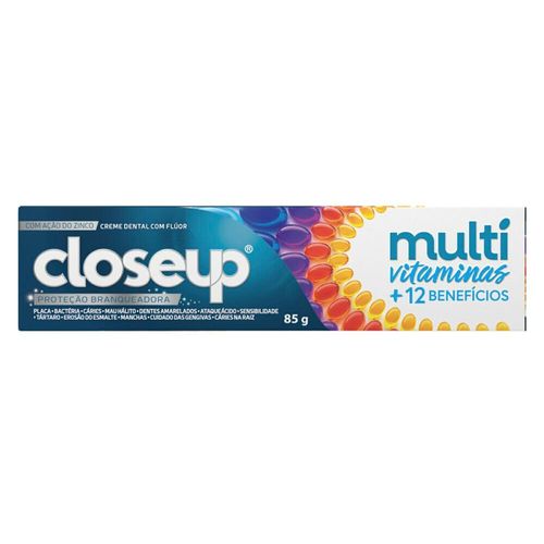 Creme Dental Closeup Multi Vitaminas +12 Benefícios Branqueadora 85g