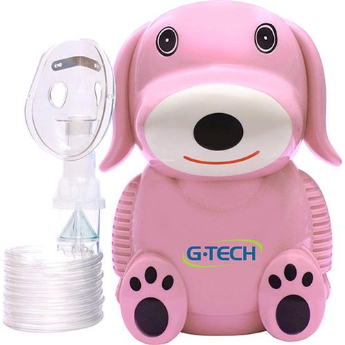 Inalador Nebulizador G-Tech Nebdog Rosa Bivolt com 1 Unidade