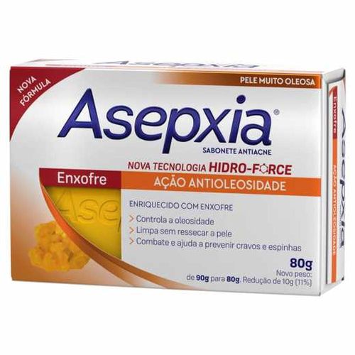 Sabonete Facial em Barra Asepxia Enxofre Antioleosidade 80g