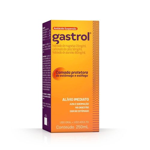 Gastrol 125mg/ml + 50mg/ml + 180mg/ml Suspensão de Uso Oral Frasco 250ml